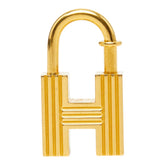 エルメス 2000年限定 新世紀の第一歩 カデナ 南京錠 ゴールド メッキ レディース HERMES 【中古】