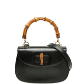 グッチ バンブー ハンドバッグ ショルダーバッグ 2WAY 000 2684 0633 ブラック レザー レディース GUCCI 【中古】