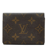 ルイ ヴィトン モノグラム アンヴェロップ カルト ドゥ ヴィジット カードケース M62920 ブラウン PVC レディース LOUIS VUITTON 【中古】