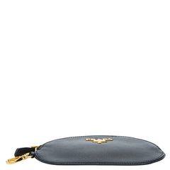 プラダ サフィアーノ コインケース ブラック ゴールド レザー レディース PRADA 【中古】