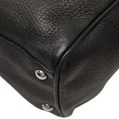 プラダ ロゴ トートバッグ ハンドバッグ ブラック レザー レディース PRADA 【中古】