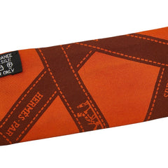 エルメス ツイリー BOLDUC ボルデュック スカーフ オレンジ系 シルク レディース HERMES 【中古】