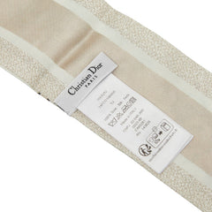 ディオール ミッツァ フラワー 花 プリント スカーフ 7008252 ホワイト アイボリ マルチカラー シルク レディース Dior 【中古】