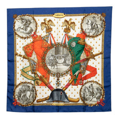 エルメス カレ90 ナポレオン NAPOLEON スカーフ マルチカラー シルク レディース HERMES 【中古】