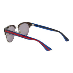 グッチ ロゴ サングラス GG0058SK ブラウン ネイビー レッド プラスチック レディース GUCCI 【中古】