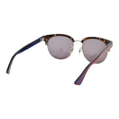 グッチ ロゴ サングラス GG0058SK ブラウン ネイビー レッド プラスチック レディース GUCCI 【中古】