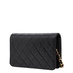 シャネル ココマーク マトラッセ チェーン ショルダーバッグ ブラック ゴールド ラムスキン レディース CHANEL 【中古】
