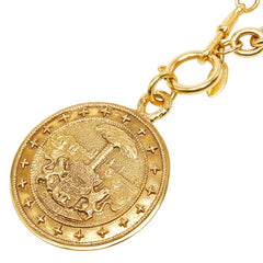 シャネル ココマーク ラウンド ネックレス ゴールド メッキ レディース CHANEL 【中古】