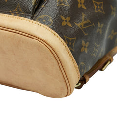 ルイ ヴィトン モノグラム ミニ モンスリ リュック バックパック M51137 ブラウン PVC レザー レディース LOUIS VUITTON 【中古】