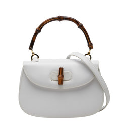 グッチ バンブー 1947 ハンドバッグ ショルダーバッグ 2WAY 000460188 ホワイト レザー レディース GUCCI 【中古】