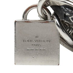 ルイ ヴィトン ダミエ グラフィット ポルト クレ LVタブ キーホルダー キーリング M80223 ブラック グレー PVC メタル メンズ LOUIS VUITTON 【中古】