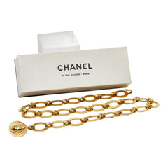 シャネル 亀 モチーフ チェーンベルト ゴールド メッキ レディース CHANEL 【中古】