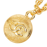 シャネル ココマーク ヴィンテージ チェーン ネックレス ペンダント ゴールド メッキ レディース CHANEL 【中古】