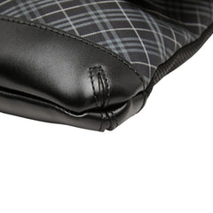 バーバリーブラックレーベル チェック 斜め掛け ショルダーバッグ ブラック グレー レザー ナイロン レディース BURBERRY BLACK LABEL 【中古】