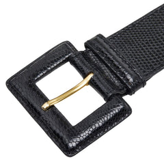 グッチ オールドグッチ チェーン ベルト サイズ75/30 037 406 ブラック ゴールド レザー メッキ レディース GUCCI 【中古】