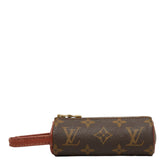 ルイ ヴィトン モノグラム エテュイ トロワ ボール ドゥ ゴルフ ポーチ M58249 ブラウン PVC レザー レディース LOUIS VUITTON 【中古】