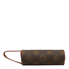 ルイ ヴィトン モノグラム エテュイ トロワ ボール ドゥ ゴルフ ポーチ M58249 ブラウン PVC レザー レディース LOUIS VUITTON 【中古】