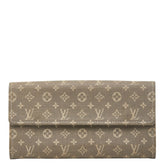 ルイ ヴィトン モノグラム ミニラン ポルトフォイユ サラ 長財布 M95665 グレー キャンバス レザー レディース LOUIS VUITTON 【中古】