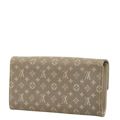 ルイ ヴィトン モノグラム ミニラン ポルトフォイユ サラ 長財布 M95665 グレー キャンバス レザー レディース LOUIS VUITTON 【中古】