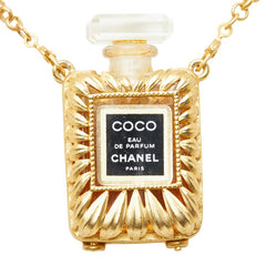 シャネル ココ オールドパルファム 香水ケース ネックレス ペンダント ゴールド メッキ レディース CHANEL 【中古】