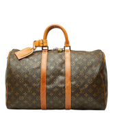 ルイ ヴィトン モノグラム キーポル45 ボストンバッグ ハンドバッグ M41428 ブラウン PVC レザー レディース LOUIS VUITTON 【中古】