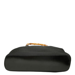 グッチ バンブー ハンドバッグ 2WAY ショルダーバッグ ブラック ナイロン レザー レディース GUCCI 【中古】