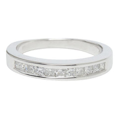 K14WG ホワイトゴールド ダイヤモンド ダイヤ0.65ct リング 指輪 レディース 9号 【中古】