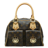 ルイ ヴィトン モノグラム マンハッタンPM ハンドバッグ M40026 ブラウン PVC レザー レディース LOUIS VUITTON 【中古】
