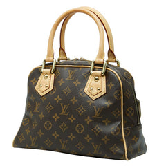 ルイ ヴィトン モノグラム マンハッタンPM ハンドバッグ M40026 ブラウン PVC レザー レディース LOUIS VUITTON 【中古】