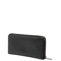 サンローラン YSLロゴ クロコ型押し 長財布 617415 ブラック レザー レディース SAINT LAURENT 【中古】