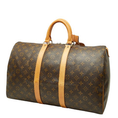 ルイ ヴィトン モノグラム キーポル45 ボストンバッグ トラベルバッグ M41428 ブラウン PVC レザー レディース LOUIS VUITTON 【中古】