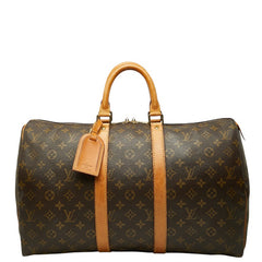 ルイ ヴィトン モノグラム キーポル45 ボストンバッグ トラベルバッグ M41428 ブラウン PVC レザー レディース LOUIS VUITTON 【中古】