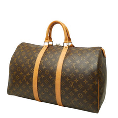 ルイ ヴィトン モノグラム キーポル45 ボストンバッグ トラベルバッグ M41428 ブラウン PVC レザー レディース LOUIS VUITTON 【中古】