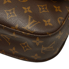 ルイ ヴィトン モノグラム サンクルー GM 斜め掛け ショルダーバッグ M51242 ブラウン PVC レザー レディース LOUIS VUITTON 【中古】