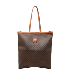 セリーヌ マカダム トートバッグ ショルダーバッグ ブラウン PVC レザー レディース CELINE 【中古】