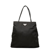 プラダ 三角ロゴプレート トートバッグ B8927 ブラック ナイロン レディース PRADA 【中古】