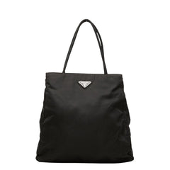 プラダ 三角ロゴプレート トートバッグ B8927 ブラック ナイロン レディース PRADA 【中古】