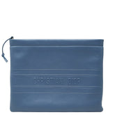 ディオール クラッチバッグ セカンドバッグ ブルー系 ゴールド レザー レディース Dior 【中古】