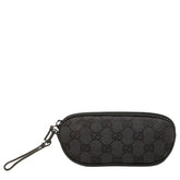 グッチ GGキャンバス ポーチ 小物入れ 0301555 ブラック キャンバス レザー レディース GUCCI 【中古】