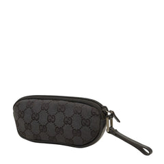 グッチ GGキャンバス ポーチ 小物入れ 0301555 ブラック キャンバス レザー レディース GUCCI 【中古】