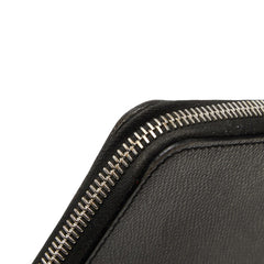 セリーヌ ラウンドファスナー 長財布 セカンドバッグ ブラック PVC レザー メンズ CELINE 【中古】