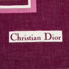 ディオール ヴィンテージ ロゴ スカーフ パープル系 ホワイト レディース Dior 【中古】