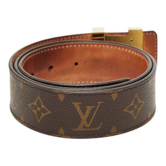 ルイ ヴィトン モノグラム サンチュール ベルト サイズ:85/34 M9608 ブラウン ゴールド PVC レザー メンズ LOUIS VUITTON 【中古】