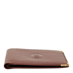 カルティエ マストライン 二つ折り財布 札入れ ボルドー系 レザー レディース CARTIER 【中古】