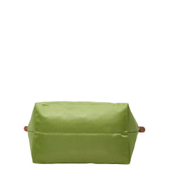 ロンシャン ル プリアージュL トートバッグ ショルダーバッグ グリーン ブラウン ナイロン レザー レディース Longchamp 【中古】