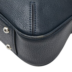 ペッレモルビダ ブリーフケース ビジネスバッグ ショルダー 2WAY ネイビー レザー メンズ PELLE MORBIDA 【中古】