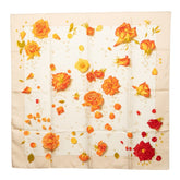エルメス カレ90 LA ROSEE 薔薇の雫 スカーフ ベージュ アイボリー シルク レディース HERMES 【中古】