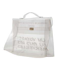 エルメス ビニールケリー 不思議の国 エルメスへの旅 ハンドバッグ クリア 透明 ビニール レディース HERMES 【中古】
