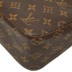 ルイ ヴィトン モノグラム ルーピングMM ショルダーバッグ ハンドバッグ M51146 ブラウン PVC レザー レディース LOUIS VUITTON 【中古】