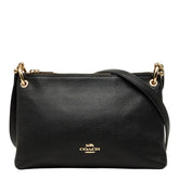 コーチ ミア クロスボディ 斜め掛け ショルダーバッグ F76645 ブラック レザー レディース COACH 【中古】